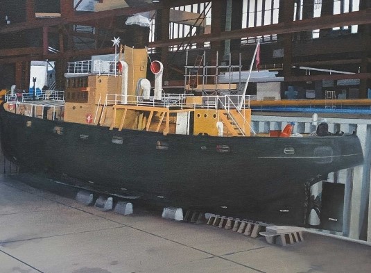Newell-Pete-SS-Freshspring-in-Harland-and-Wolffs-Dry-Dock-at-Appledore
